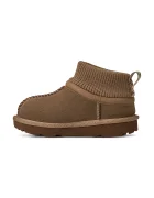 UGG апрески зимни обувки за деца от велур CLASSIC ULTRA STRETCH CUFF кафяви 1157702T
