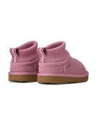 UGG апрески зимни обувки за деца от велур CLASSIC ULTRA STRETCH CUFF розови 1157702T