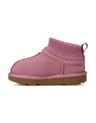 UGG апрески зимни обувки за деца от велур CLASSIC ULTRA STRETCH CUFF розови 1157702T