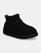 UGG апрески зимни обувки за деца от велур KIDS' CLASSIC ULTRA STRETCH CUFF черни 1157702K