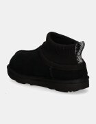 UGG апрески зимни обувки за деца от велур KIDS' CLASSIC ULTRA STRETCH CUFF черни 1157702K