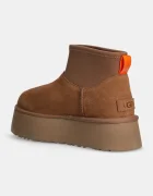 UGG Classic Mini Dipper апрески дамски от велур кафяви 1168170-CHE