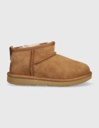 UGG Детски велурени апрески Classic Ultra Mini в кафяво