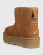 UGG Детски велурени апрески KIDS CLASSIC MINI PLATFORM в бежово