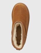 UGG Детски велурени апрески KIDS CLASSIC MINI PLATFORM в бежово