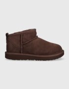 UGG Детски велурени апрески KIDS CLASSIC ULTRA MINI в кафяво