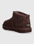 UGG Детски велурени апрески KIDS CLASSIC ULTRA MINI в кафяво