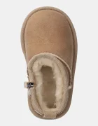UGG Детски велурени апрески T CLASSIC ULTRA MINI в бежово