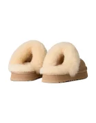 UGG Детски велурени чехли DISQUETTE в бежово 1171199K