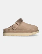 UGG Детски велурени чехли Goldenstar Clog в бежово с платформа 1138252-SAN