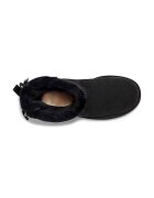 UGG Кожени чехли Bailey Bow II в черно с равна подметка с изолация 1016225.BLK