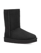 UGG Кожени чехли Classic Short II в черно с равна подметка с изолация 1016223.BLK