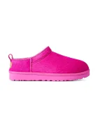 UGG пантофи дамски от кожа W Classic Micro Calf Hair розови 1180417.BHTF