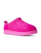 UGG пантофи дамски от кожа W Classic Micro Calf Hair розови 1180417.BHTF
