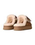 UGG пантофи дамски от велур W Disquette Heritage кафяви 1180360.CHE