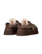 UGG пантофи дамски от велур W Heritage Lace-Up Slipper бежови 1180361.DDRG