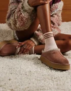 UGG пантофи дамски от велур W Tazz II кафяви 1174471.PRTBL