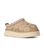 UGG пантофи дамски от велур W Tazz Sun Stitch бежови 1178193.MDSD