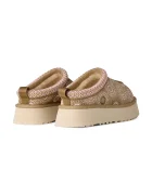 UGG пантофи дамски от велур W Tazz Sun Stitch бежови 1178193.MDSD