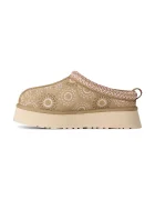 UGG пантофи дамски от велур W Tazz Sun Stitch бежови 1178193.MDSD