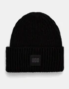 UGG шапка beanie дамска с вълна черна 20061