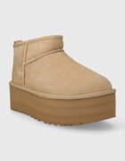 UGG Велурени апрески Classic Ultra Mini Platform в бежово 1135092