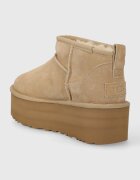 UGG Велурени апрески Classic Ultra Mini Platform в бежово 1135092