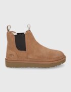 UGG Велурени боти челси Neumel Chelsea мъжки в кафяво 1121644-CHE