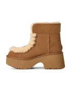 UGG Велурени боти Esmee Lace Up в кафяво с дебел ток с изолация 1171532.CHE