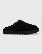 UGG Велурени чехли M Classic Slip-on в черно