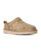 UGG Велурени чехли W Classic Micro Sun Stitch в бежово 1178192.MDSD