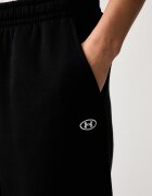Under Armour спортен панталон дамски с памук Rival черен с висока талия 6013552