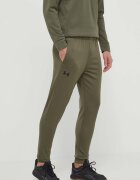 Under Armour Спортен панталон Fleece в зелено с изчистен дизайн