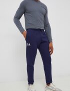 Under Armour спортен панталон мъжки с памук Essential Fleece тъмносин със стандартна талия 1373882
