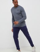 Under Armour спортен панталон мъжки с памук Essential Fleece тъмносин със стандартна талия 1373882
