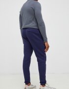 Under Armour спортен панталон мъжки с памук Essential Fleece тъмносин със стандартна талия 1373882
