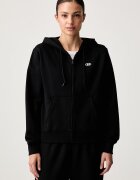 Under Armour суичър с цип дамски с памук Rival черен 6016556