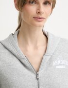 Under Armour суичър с цип и качулка дамски с памук Icon сив 6010978