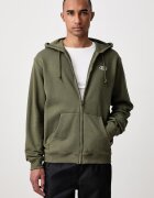 Under Armour суичър с цип и качулка мъжки с памук Rival зелен 6013451