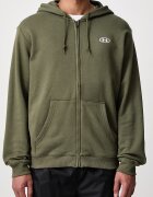 Under Armour суичър с цип и качулка мъжки с памук Rival зелен 6013451