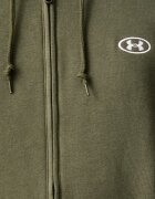 Under Armour суичър с цип и качулка мъжки с памук Rival зелен 6013451