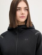 Under Armour Суичър Unstoppable Flc в черно с качулка с изчистен дизайн 1379842