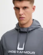 Under Armour Суичър Unstoppable мъжки в сиво с качулка с принт 6003864