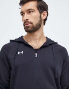 Under Armour Суичър в черно с качулка с изчистен дизайн