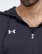 Under Armour Суичър в черно с качулка с изчистен дизайн