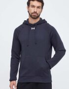 Under Armour Суичър в черно с качулка с изчистен дизайн
