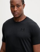 Under Armour тениска за трениране мъжка с памук SPORTSTYLE LEFT CHEST черна 1326799