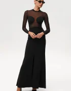 Undress code Боди All-Nighter Bodysuit в черно с изчистен дизайн 833