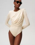 Undress code Боди American Beauty Bodysuit в бежово с изчистен дизайн 1150