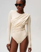 Undress code Боди American Beauty Bodysuit в бежово с изчистен дизайн 1150
